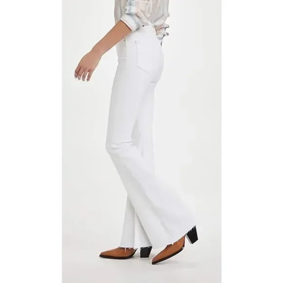 DL1961 Rachel Flare Ultra High Rise Instasculpt Jeans White Size 30 NWT